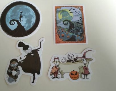 4 Nightmare before Christmas Stickers