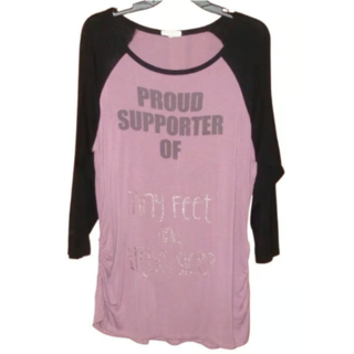 Dusty Rose Pink Maternity Raglan Shirt Top Size XL