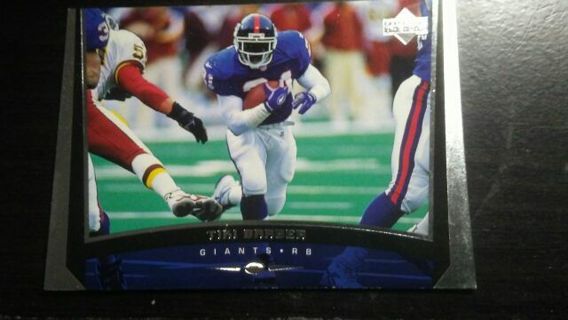 1998 UPPER SECK TIM BARBER NEW YORK GIANTS FOOTBALL CARD# 169