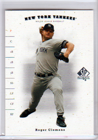 Roger Clemens, 2001 Upper Deck SP Baseball Card #38, New York Yankees, (L4