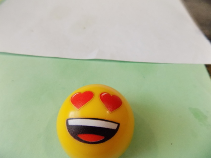 Emoji blind bag toy has heart eyes 1 1/2 round