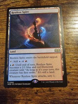 Magic the gathering mtg Restless Spire rare card Wilds of Eldraine