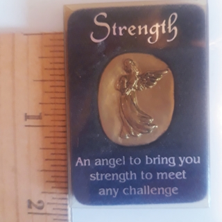 "Strength" Angel Charm