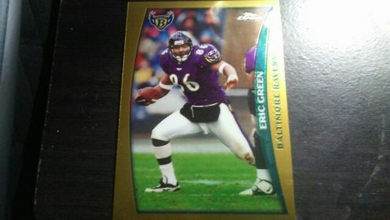 1998 TOPPS CHROME ERIC GREEN BALTIMORE RAVENS FOOTBALL CARD# 28