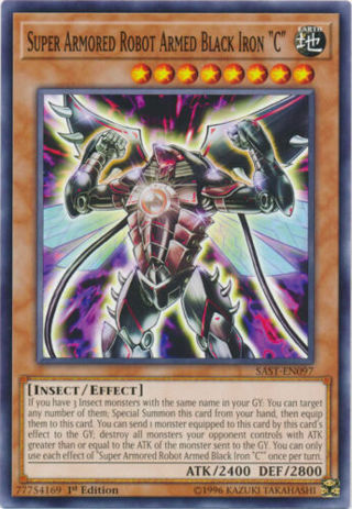 1996 Yugioh! Super Armored Robot Armed Black Iron 77754169 1st Edition 