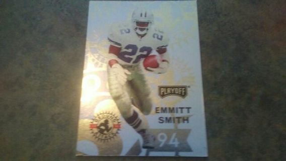 1995 PLAYOFF GROUND ATTACK TEKCHROME EMMITT SMITH DALLAS COWBOYS FOOTBALL CARD# 94