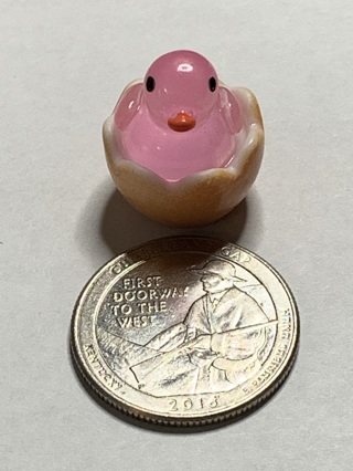 EGG SHELL DUCK~#15~PINK~1 DUCK ONLY~GLOW IN THE DARK~FREE SHIPPING!