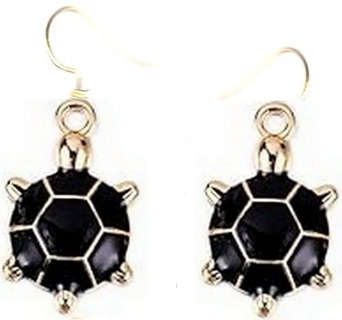 GP ENAMEL BLACK TURTLE EARRINGS (PLEASE READ DESCRIPTION) 