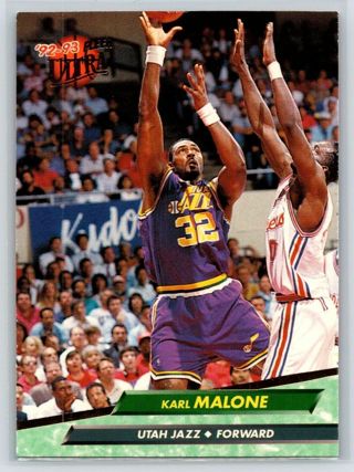 1992-93 Fleer Ultra #182 Karl Malone Utah Jazz Basketball Card