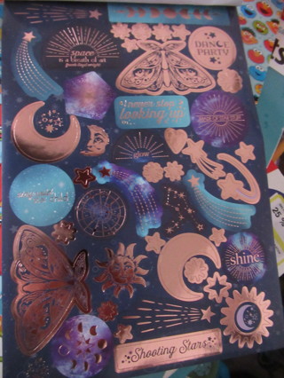 Darling sheet of  *NEW AGE*  themed stickers--NEW