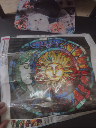 Diamond Painting Kit - Sun & Moon 30x30cm