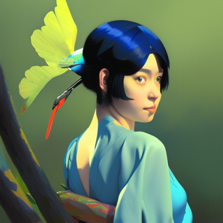 Listia Digital Collectible: Blue Parrot Lady