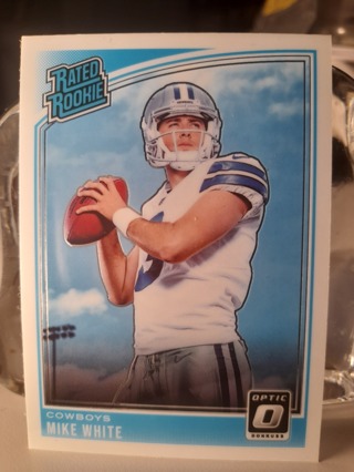 2018 Mike White Chrome Donruss Rated Rookie Cowboys Dolphins
