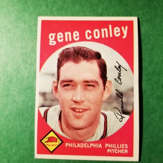 1959 - TOPPS  NRMT - MINT BASEBALL - CARD NO. 492 - GENE CONLEY - PHILLIES