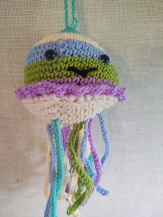 Hand Crocheted Amigurumi Jellyfish 