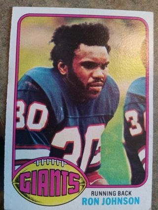 1976 TOPPS RON JOHNSON NEW YORK GIANTS FOOTBALL CARD# 87