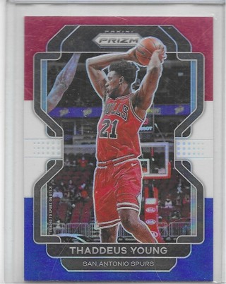 Thaddeus Young 2021-22 Prizm Prizms Red White & Blue #118