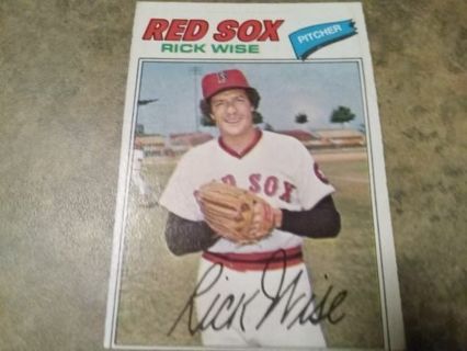 1977 TOPPS RICK WISE BOSTON RED SOX BASEBALL CARD# 455