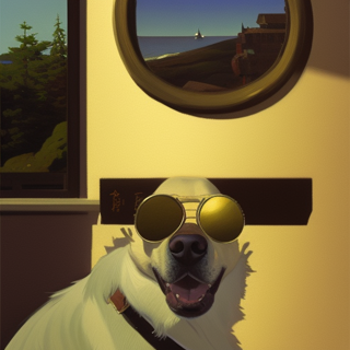 Listia Digital Collectible: Happy Dog Ready For A Sunny Walk