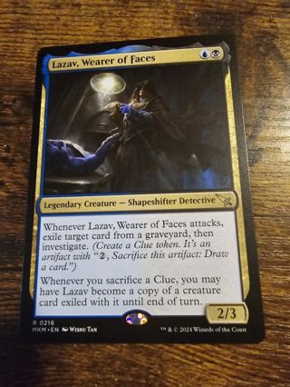 Magic the gathering mtg Lazav Wearer of faces rare card Murder Karlov Manor