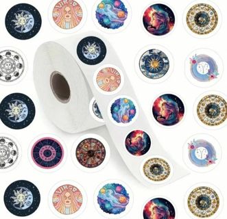 ➡️NEW⭕(10) 1" BEAUTIFUL ASTROLOGICAL STICKERS!! TAROT ZODIAC CELESTIAL PLANETS (SET 3 of 3)