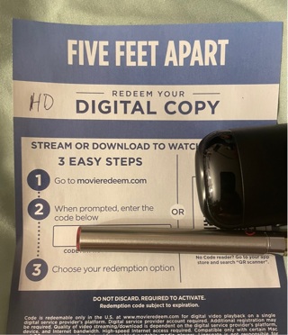 Five Feet Apart Digital Hd Code 