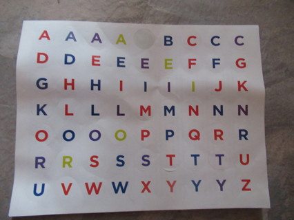 ALPHABET STICKERS