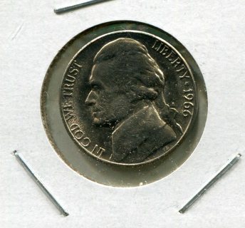1966 P Jefferson Nickel-Brilliant Uncirculated