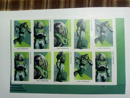 10- BUZZ LIGHT-YEAR FOREVER US POSTAGE STAMPS