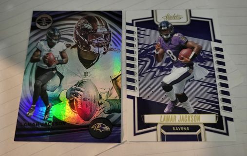 Baltimore Ravens Lamar Jackson cards 2023