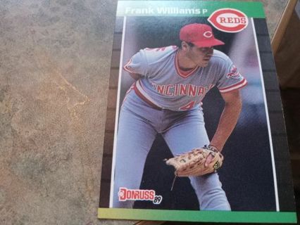 1989 DONRUSS FRANK WILLIAMS CINCINNATI REDS BASEBALL CARD# 478