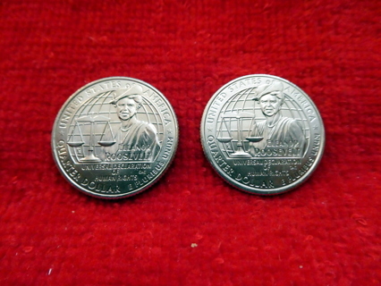 2023 D&P American Woman/ Eleanor Roosevelt Quarters.