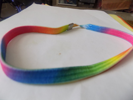 Rainbow color elastic headband