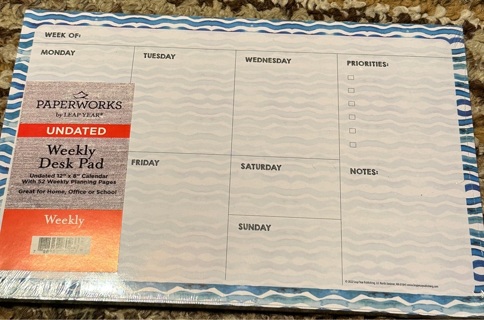 Paperwork’s Weekly Desk Pad (Chore Chart)