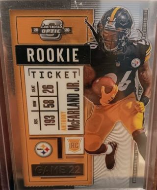 2020 CONTENDERS OPTIC ANTHONY MCFARLAND JR ROOKIE TICKET # 60 PITTSBURGH STEELERS