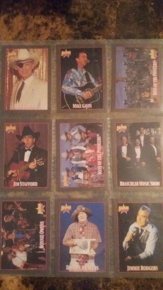 set of 9 country music cards free shipping