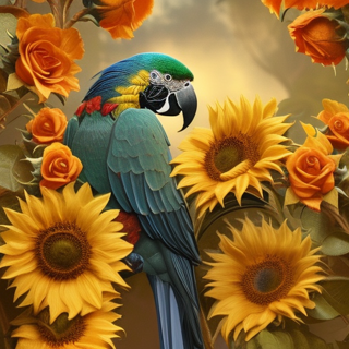 Listia Digital Collectible: Parrot Surrounded By Beauty