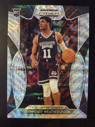 2019-20 Panini Prizm Draft "Silver Wave" Quinndary Weatherspoon RC S/N #107/299