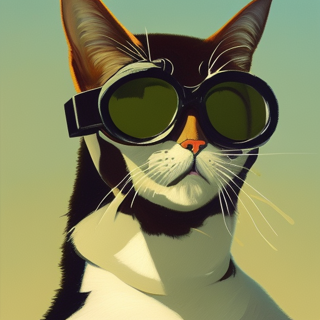Listia Digital Collectible: Cat Wearing Goggles