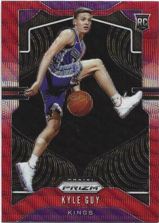 2019-20 PRIZM KYLE GUY RED WAVE PRIZM REFRACTOR ROOKIE CARD