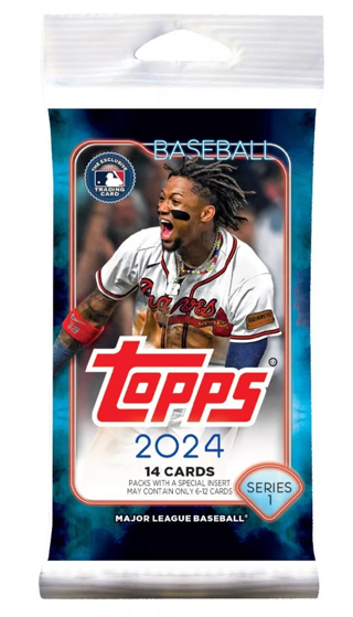 (4 Packs) New 2024 Topps Series 1 Factory Sealed Packs  (14 Cards per pack)