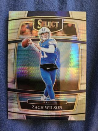 2022 Panini Select Draft Picks Hyper Prizm Zach Wilson