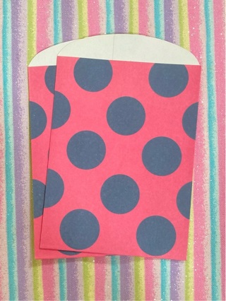 Pink and blue dot mini craft sacks 