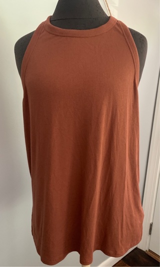 Old Navy Womens Burnt Orange Racer Back Ribbed Tank Tooo Size XXL New With Tags