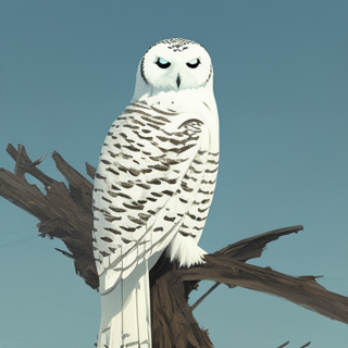 Listia Digital Collectible: Snowy owl with piercing eyes