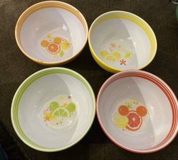 Disney Mickey Head Citrus Melamine Bowl Set