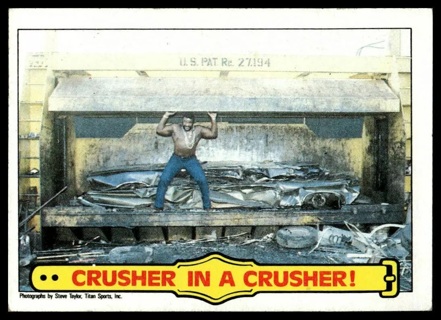 1985 Topps WWF Pro Wrestling Stars #54 Crusher In A Crusher!