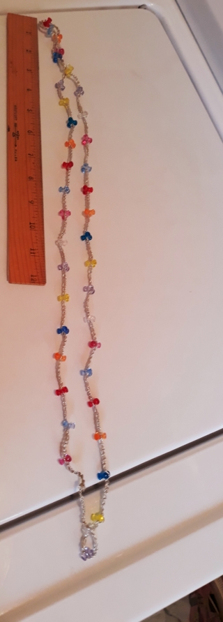 Long Necklace with Multi-Colored Beads