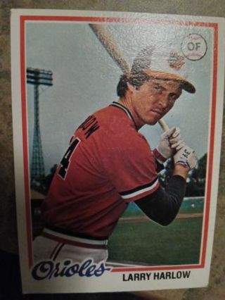 1978 TOPPS LARRY HARLOW BALTIMORE ORIOLES BASEBALL CARD# 543