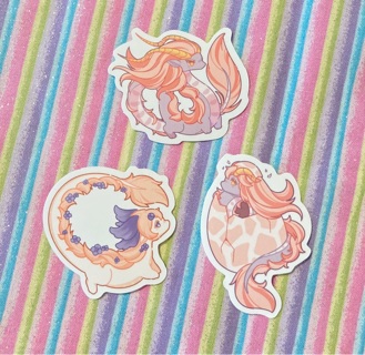 Kawaii dragon stickers 